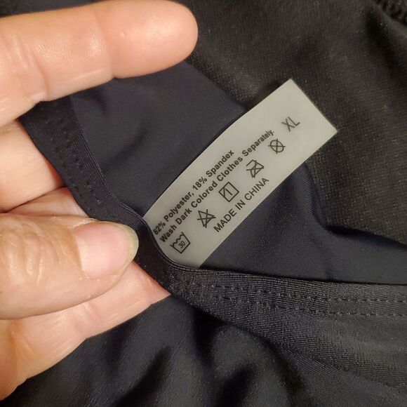 Black Two-Piece Swimsuit, Wireless Flounce Bikini Top Matching Bottom - Picture 4 of 6